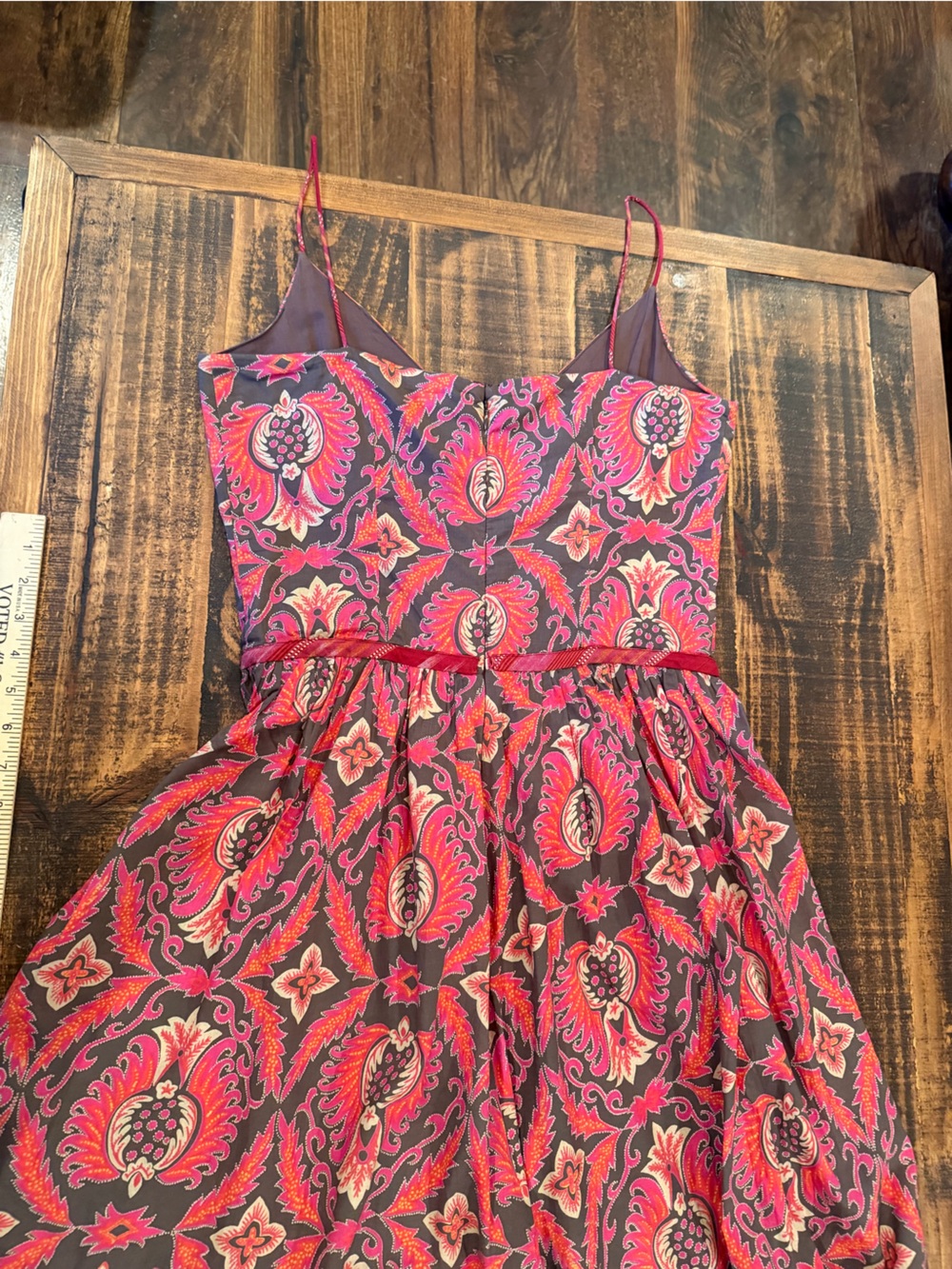 Plenty by Tracy Reese Pink and Purple Paisley-Print Spaghetti Strap Midi Dress - Picture 6 of 7